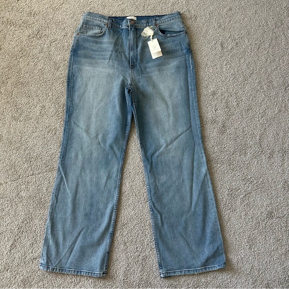 NWT Doen Dronme Jeans Denim In Kim’s Wash Light Straight Leg Plus Sz 36 - Picture 8 of 11